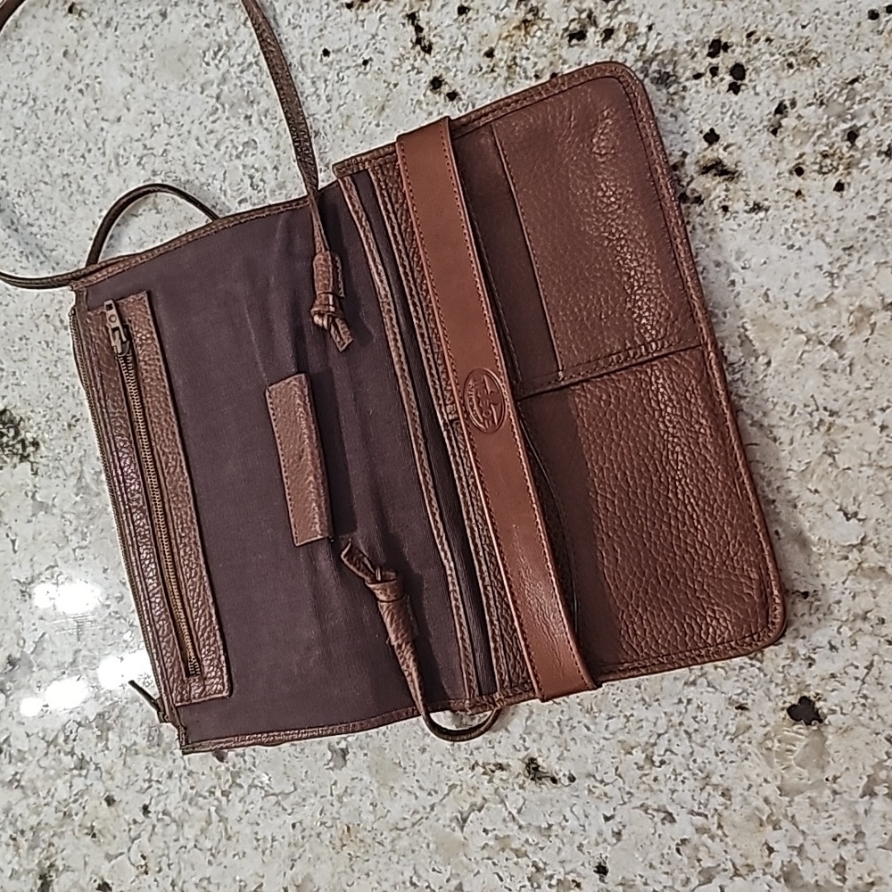 Fossil Leather Wallet On A String - Excellent Con… - image 5